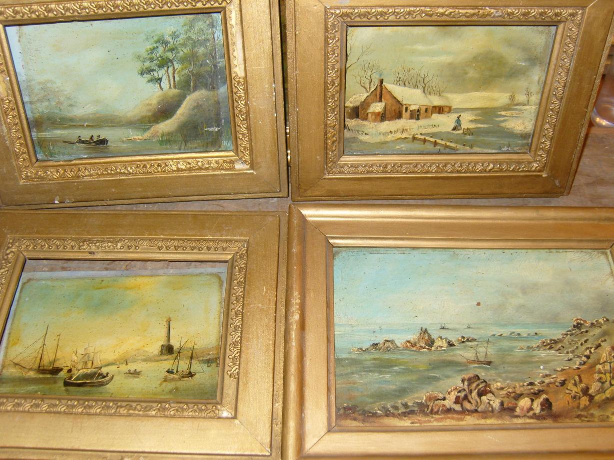 Appraisal: A collection of th century oil paintings on panels subjects