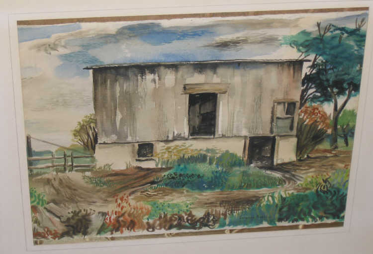 Appraisal: EUGENE KARLIN AMERICAN B Barn watercolor on paper signed lower