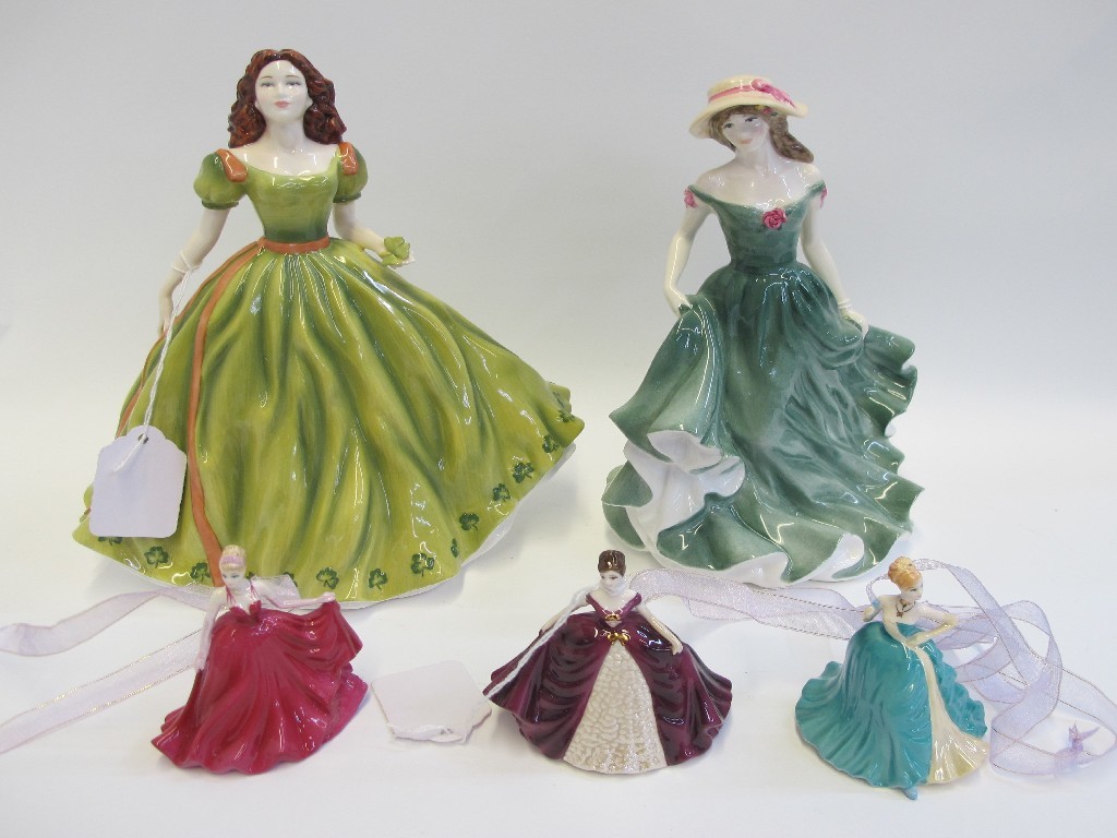 Appraisal: Two Royal Doulton figures 'Irish Charm' HN and 'Best Wishes'