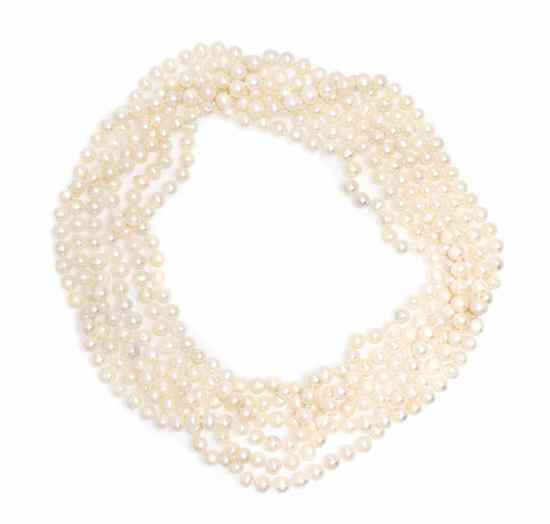 Appraisal: A Group of Single Strand Cultured Freshwater Pearl Necklaces consisting