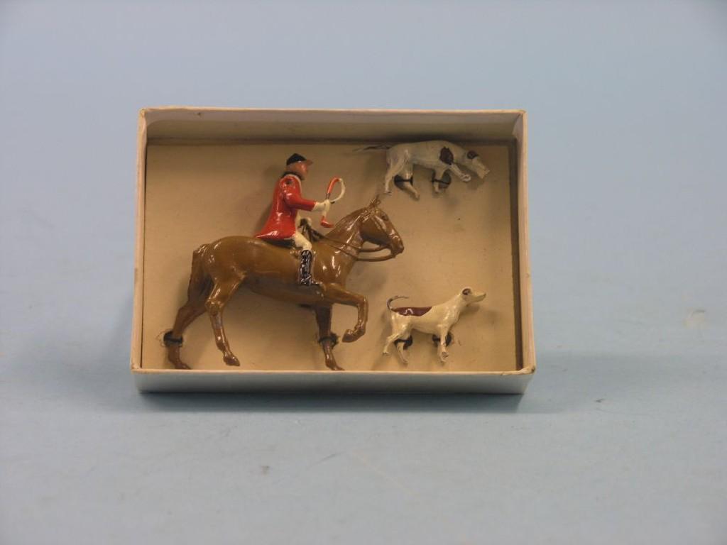 Appraisal: Britains set Huntsman and Hound Master pre-war set includes two