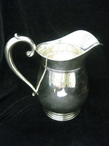 Appraisal: Sterling Silver Water Pitcher tall pint