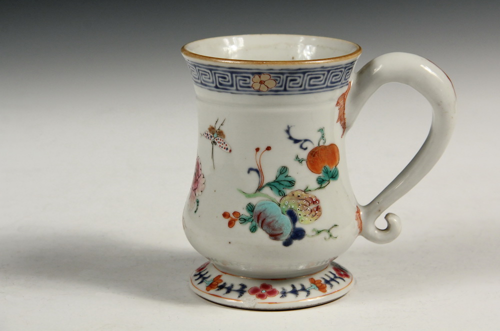 Appraisal: CHINESE EXPORT TANKARD - th c Hipped and Footed Tankard