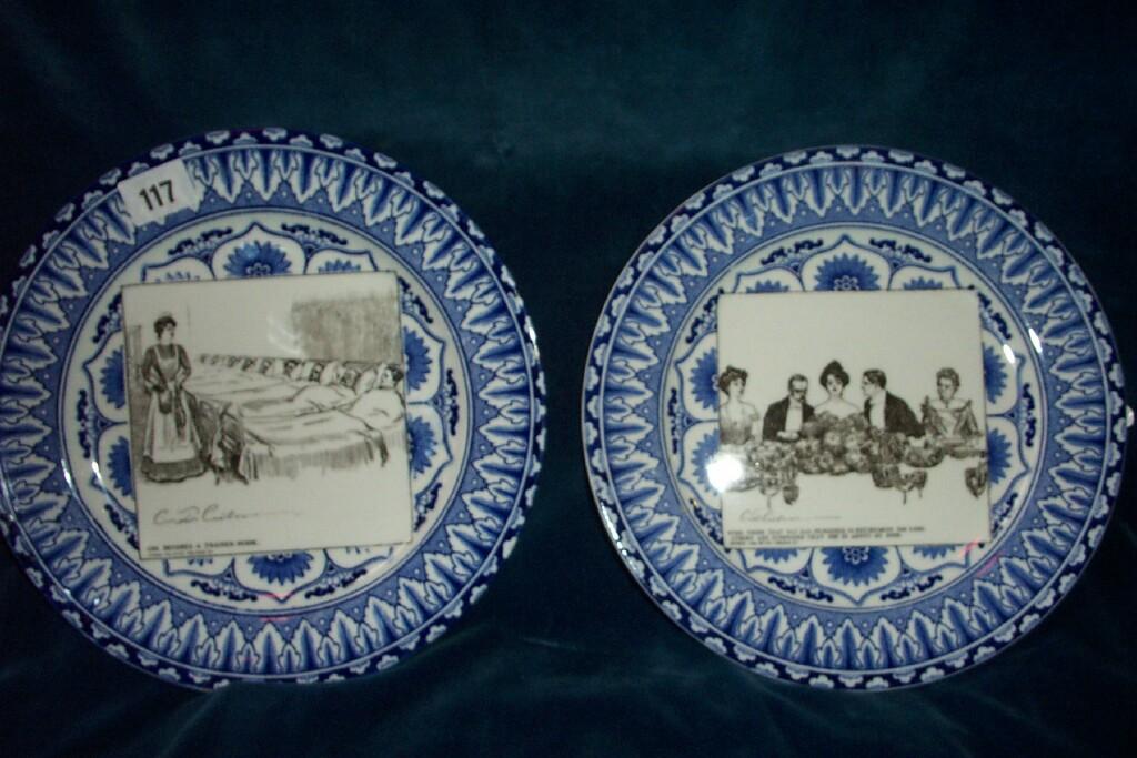 Appraisal: A pair of early th century Royal Doulton plates with