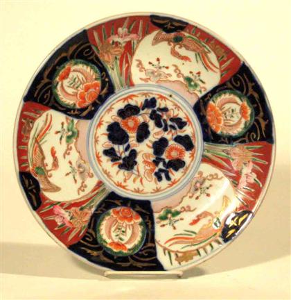 Appraisal: Export porcelain Imari palate charger Dia in good condition minor