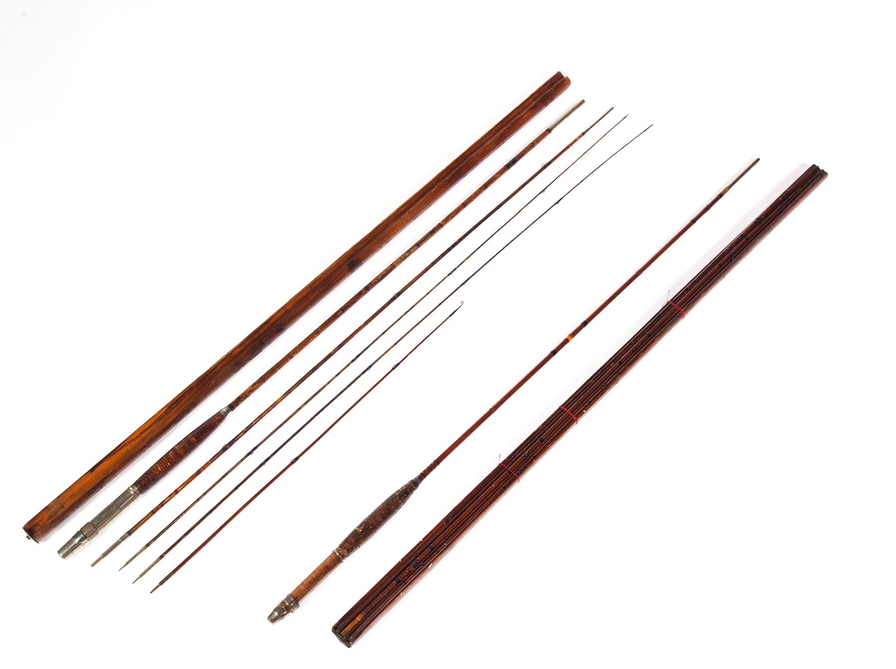 Appraisal: TWO AMERICAN BAMBOO FLY FISHING RODS Early th century Both