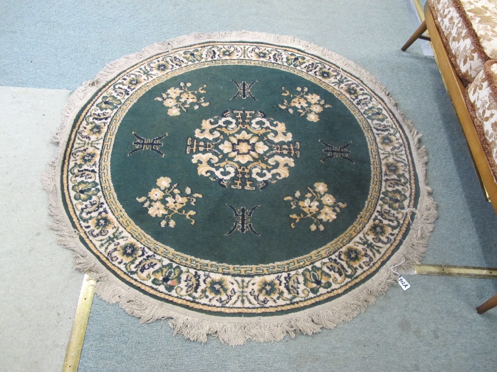 Appraisal: Small Chinese circular floor rug