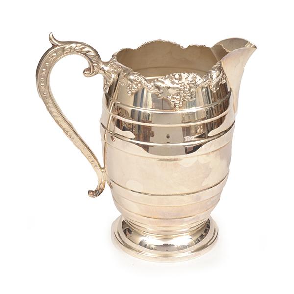 Appraisal: A SILVER PLATE WATER JUG CM HIGH