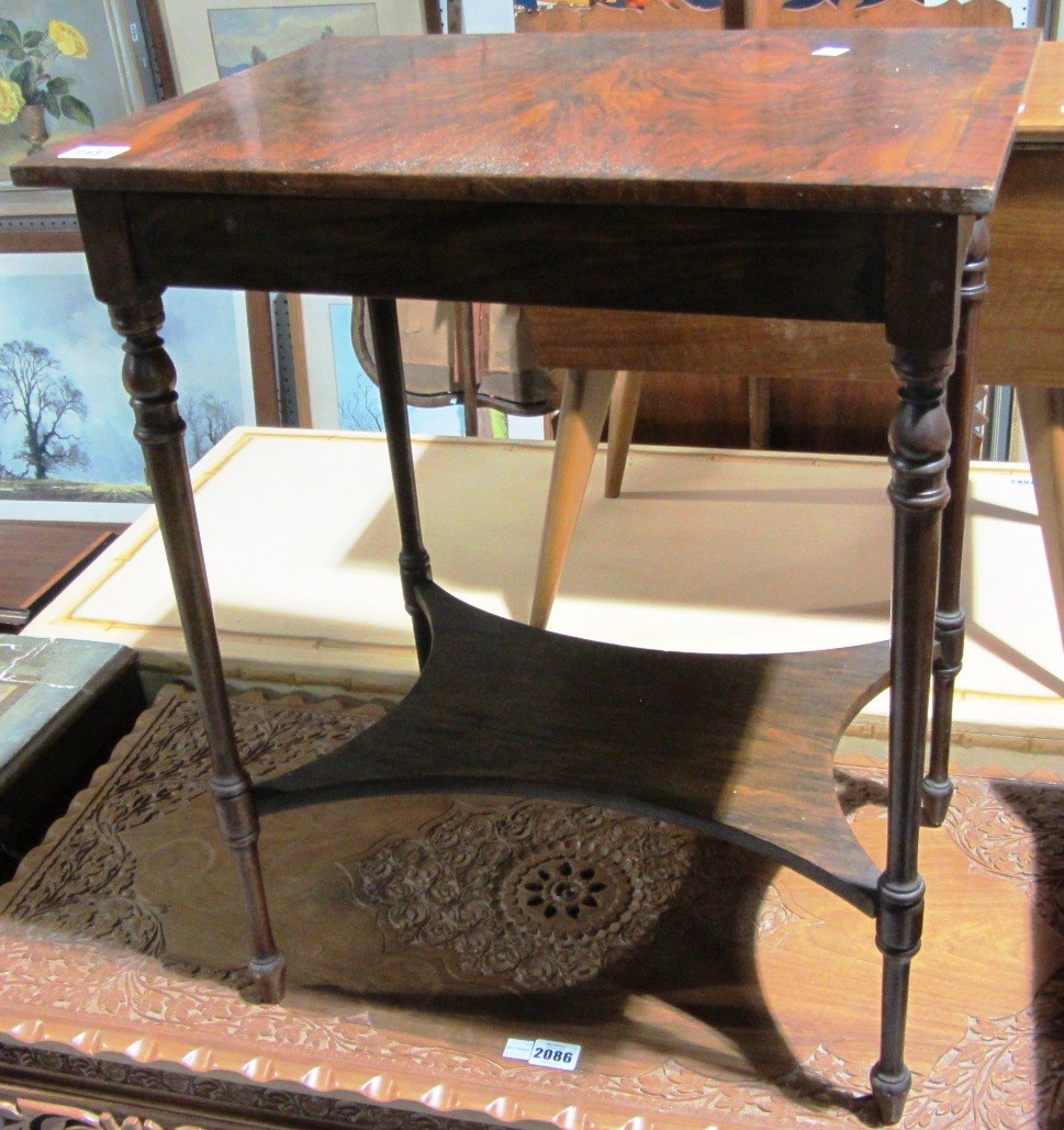 Appraisal: A th century walnut two tier occasional table