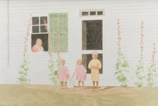 Appraisal: Carroll Cloar painting The Watering Detail Carroll Cloar Tennessee -