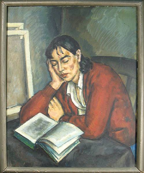 Appraisal: Daniel Dickey American - Young Woman Reading signed and dated