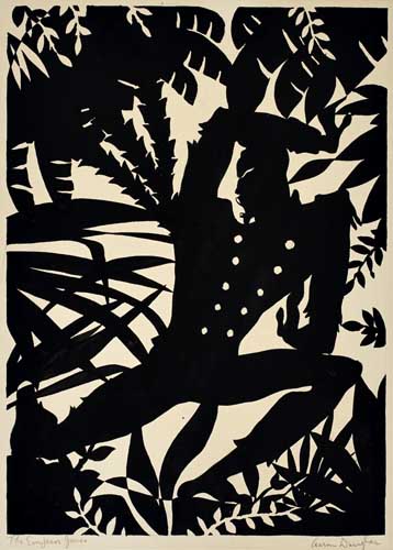 Appraisal: AARON DOUGLAS - Emperor Jones Gouache on illustration board x