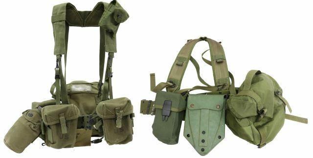 Appraisal: U S Military field items including pistol belt with mounted