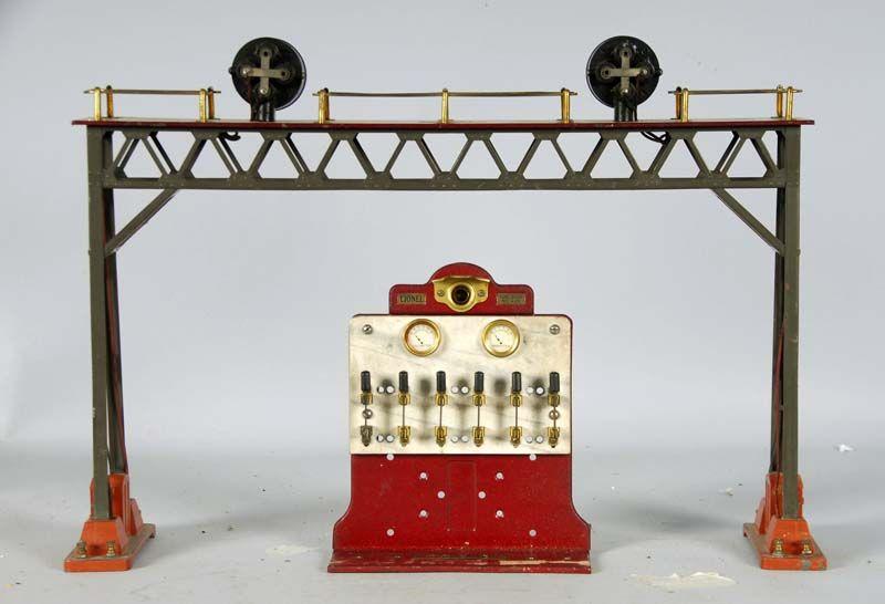 Appraisal: Lot of Lionel Pre-War Standard Gauge Signa Description Bridge ''