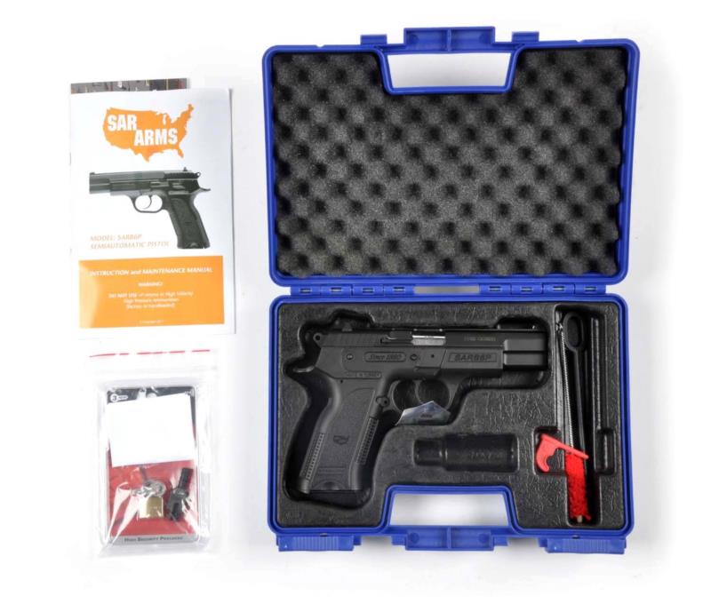 Appraisal: Cased SAR Arms Semi Automatic Pistol Serial T E This