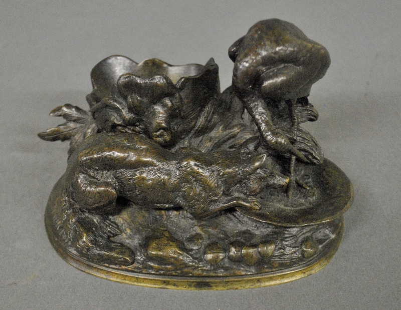 Appraisal: - Moigniez Jules French - bronze of a fox and