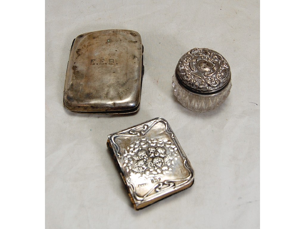 Appraisal: Mixed lot of silver including cigarette case book of Common