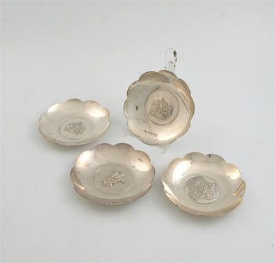 Appraisal: Four various small modern petal shaped dishes three stamped in