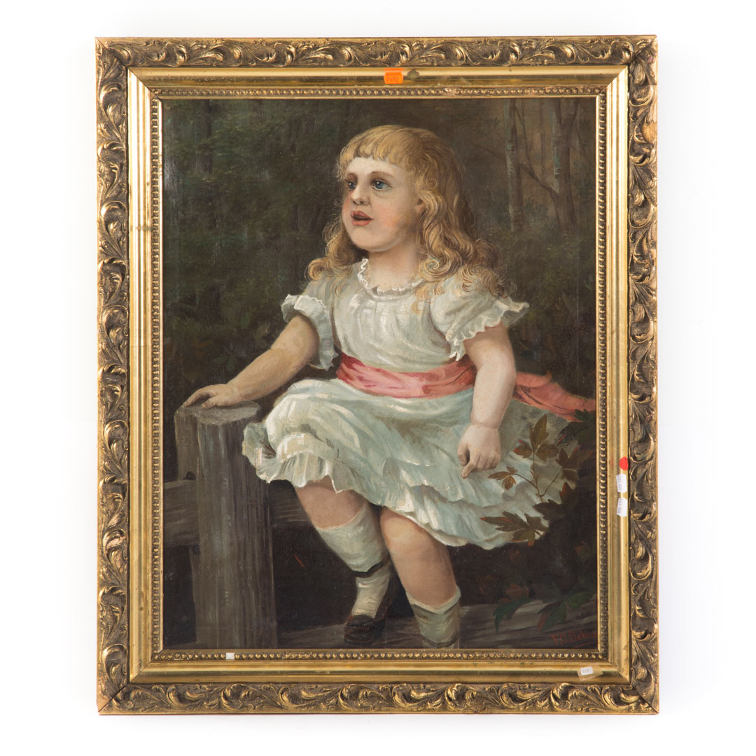 Appraisal: German School th c Portrait of a Girl oil oil