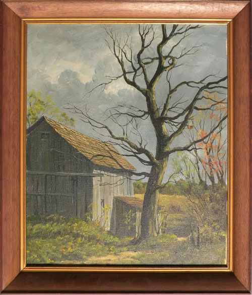 Appraisal: Dennis T Minch American th c oil on canvas titled