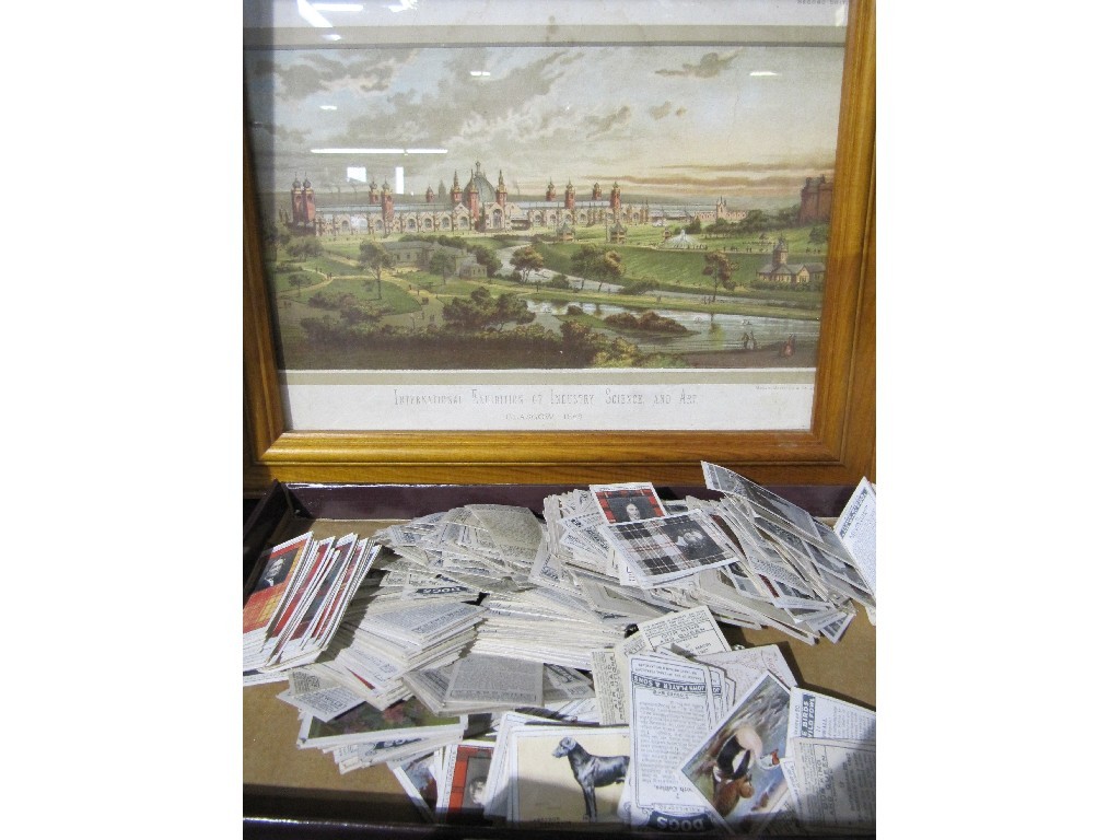 Appraisal: Lot comprising framed print and a quantity of cigarette cards