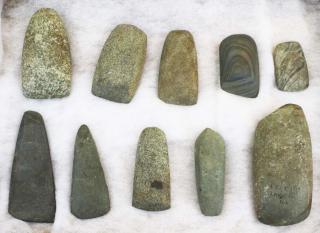 Appraisal: Prehistoric celts from Illinois lengths - pcs