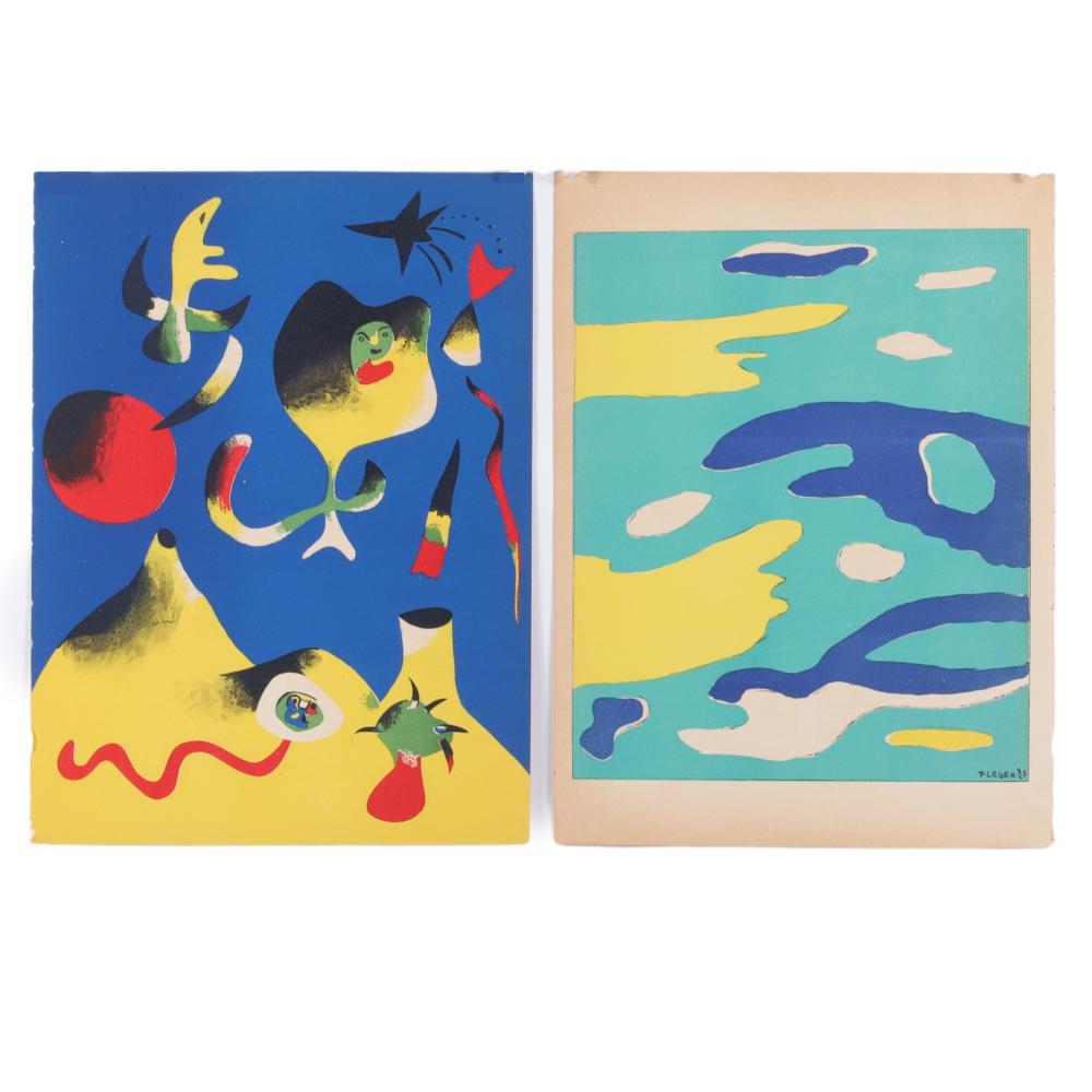 Appraisal: MIRO LEGER TWO ORIGINAL VERVE LIMITED EDITION COLOR LITHOGRAPHS S