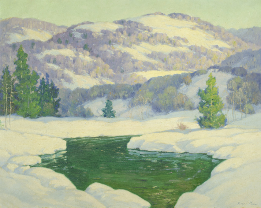 Appraisal: PERCY L MANSER OIL ON CANVAS Portland Oregon - Winter