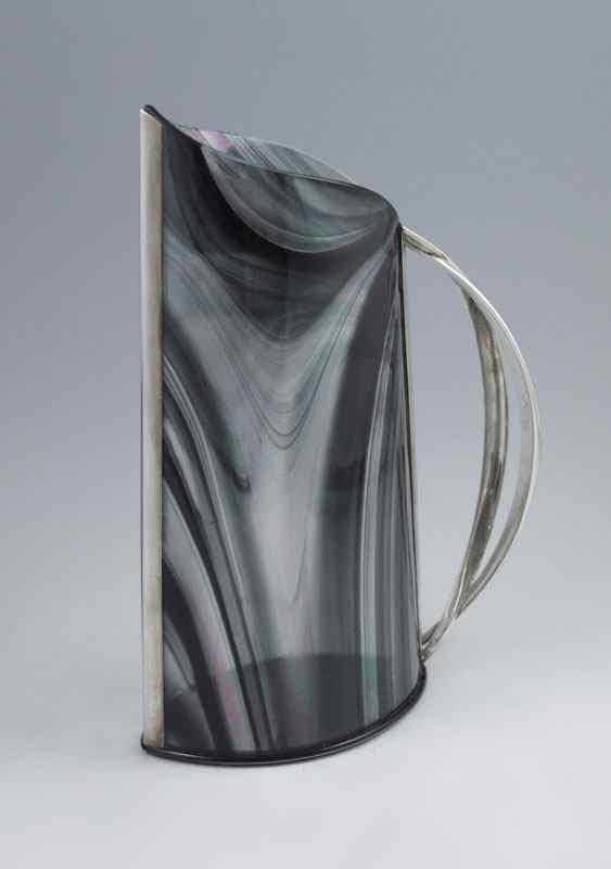 Appraisal: MOVADO STERLING AND DICHOTIC GLASS PITCHER Marked Movado on sterling