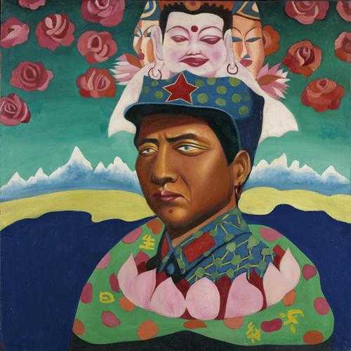 Appraisal: LIU LI GUO Heilongjiang Story of Mao Oil on canvas