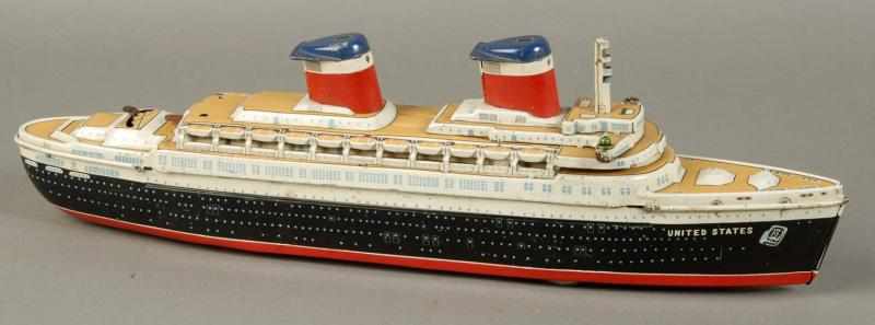 Appraisal: Tin SS United States Battery-Operated Toy Description Toy has minor