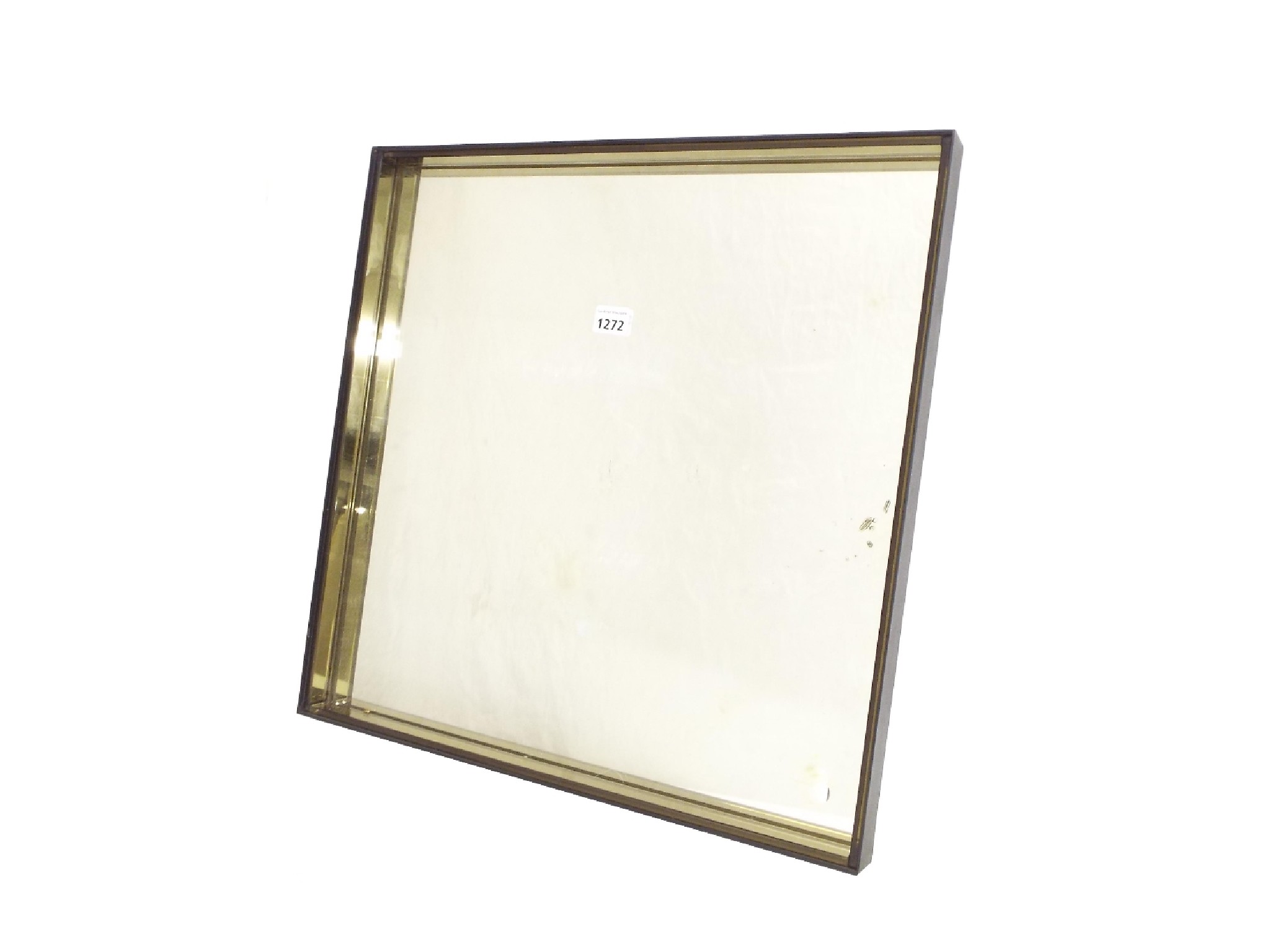 Appraisal: Fontana Arte s square wall mirror the inset smoked glass