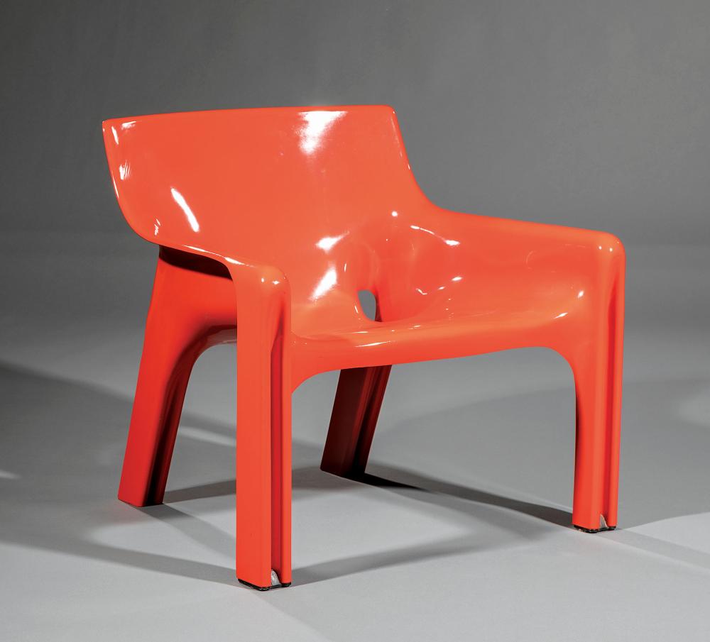 Appraisal: Vico Magistretti Italian for Artemide Molded Fiberglass-Reinforced Plastic Vicario Armchair