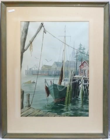 Appraisal: NORMAN MERRITT TH CENTURY ME FRAMED ANDGLAZED WATERCOLOR ON PAPER