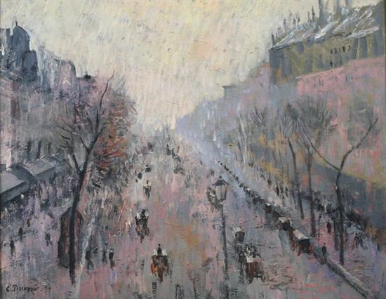 Appraisal: AFTER CAMILLE PISSARO French - STREET IN PARIS bears signature