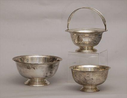 Appraisal: Two American Silver Revere Bowls together with a Pierced Bowl