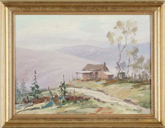 Appraisal: Jack Banham Coggins Cabin in the Hills oil on canvas