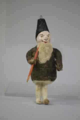 Appraisal: a COTTON AND COMPOSITION GNOME Germany cotton gnome with walking