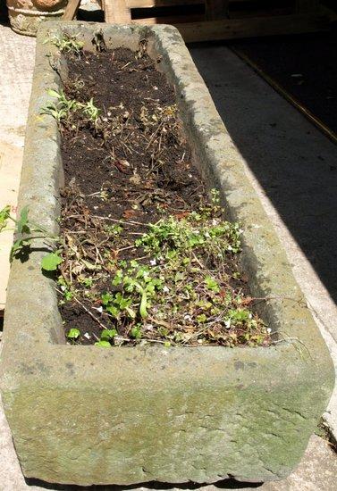 Appraisal: A long rectangular stone trough