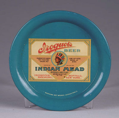 Appraisal: IROQUOIS BEER TIP TRAY Trade promoting their Indian Head brand