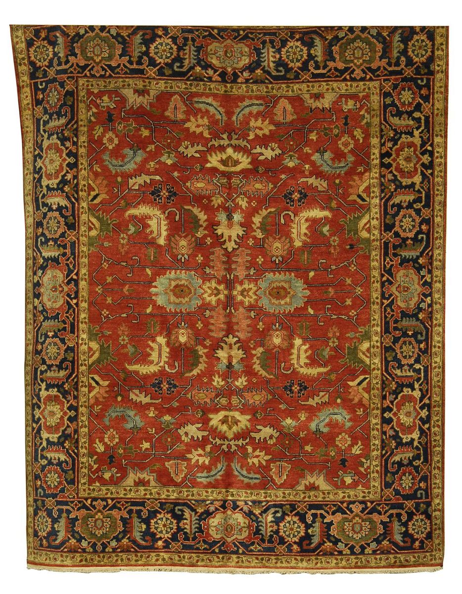 Appraisal: ORIENTAL RUG MAHAL DESIGN ' x ' Bold stylized flowering