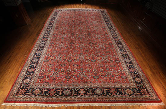 Appraisal: Lot Property of Various Owners Indo-Heriz Rug Circa Red ground