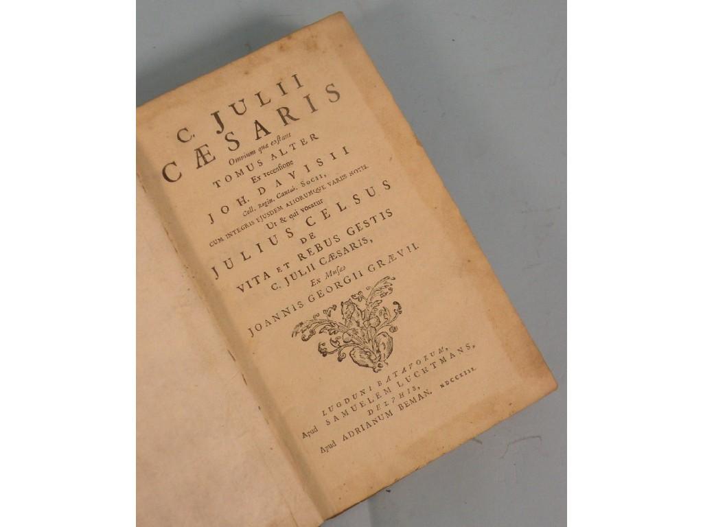 Appraisal: A copy of Julias Caesar Julii Ciesaris dated leather bound