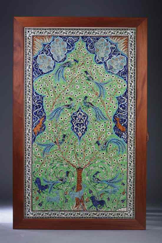 Appraisal: LARGE PALESTINIAN POTTERY OF JERUSALEM TILE MURAL BY MARIE BALIAN