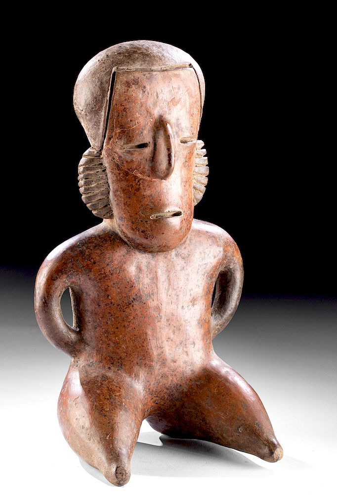 Appraisal: Nayarit Pottery Seated Female Figure Pre-Columbian West Mexico Nayarit ca