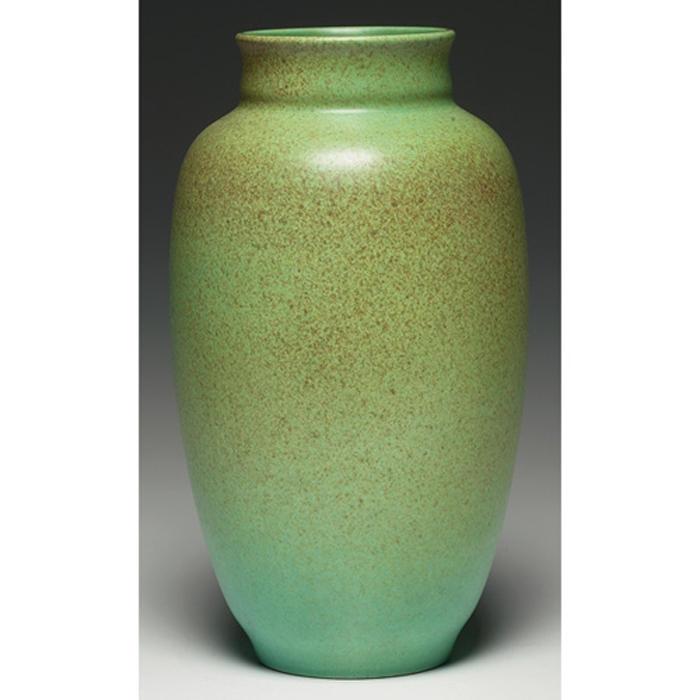 Appraisal: Pilkington vase large shouldered form covered in a mottled green