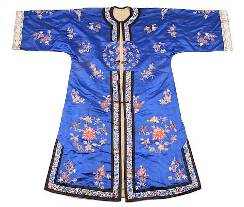 Appraisal: Traditional Chinese Silk Floral Motif Robe Offered to you in