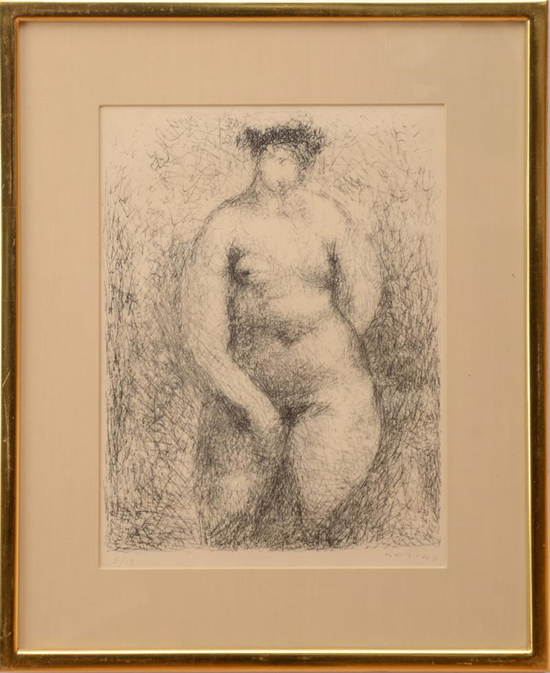 Appraisal: MARINO MARINI - UNTITLED FIGURE Lithograph on wove paper with