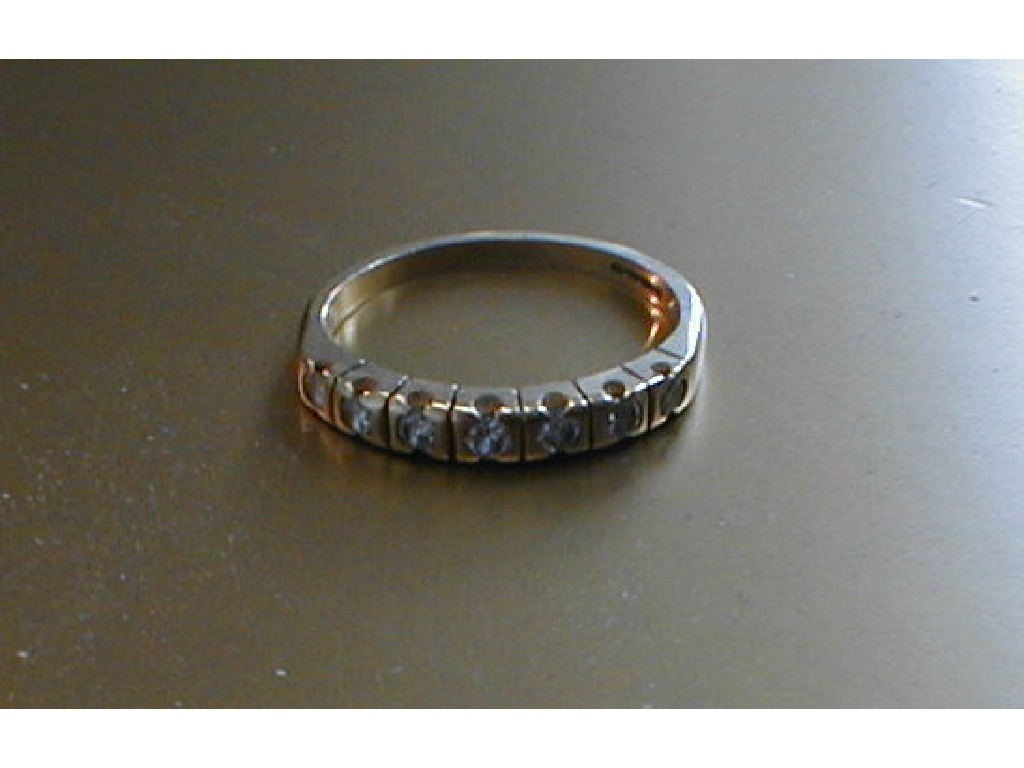 Appraisal: A half hoop ct yellow gold diamond set eternity ring