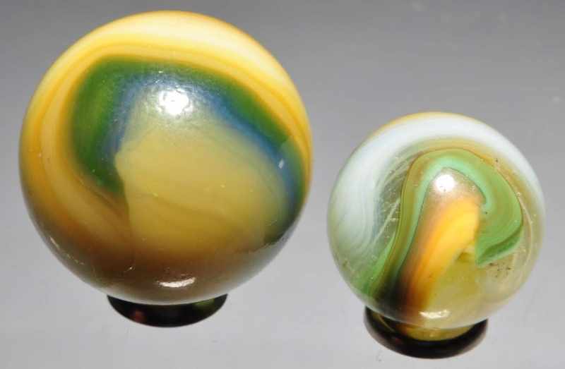 Appraisal: Lot of Akro Marbles Description Includes a light green yellow